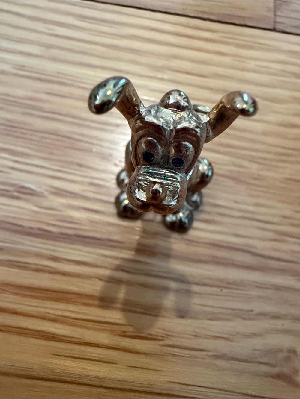Vintage 1980s Disney Pluto Lencia Austria 24K Gold-Plated Crystal Figurine